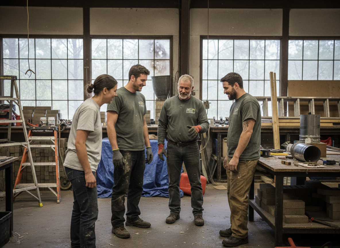 The FlueCrisp Masters team at work in Murphy