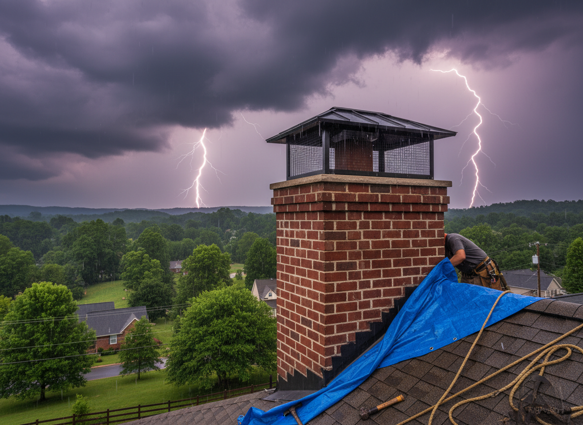 Protecting Your Chimney From Summer Thunderstorms in Murphy