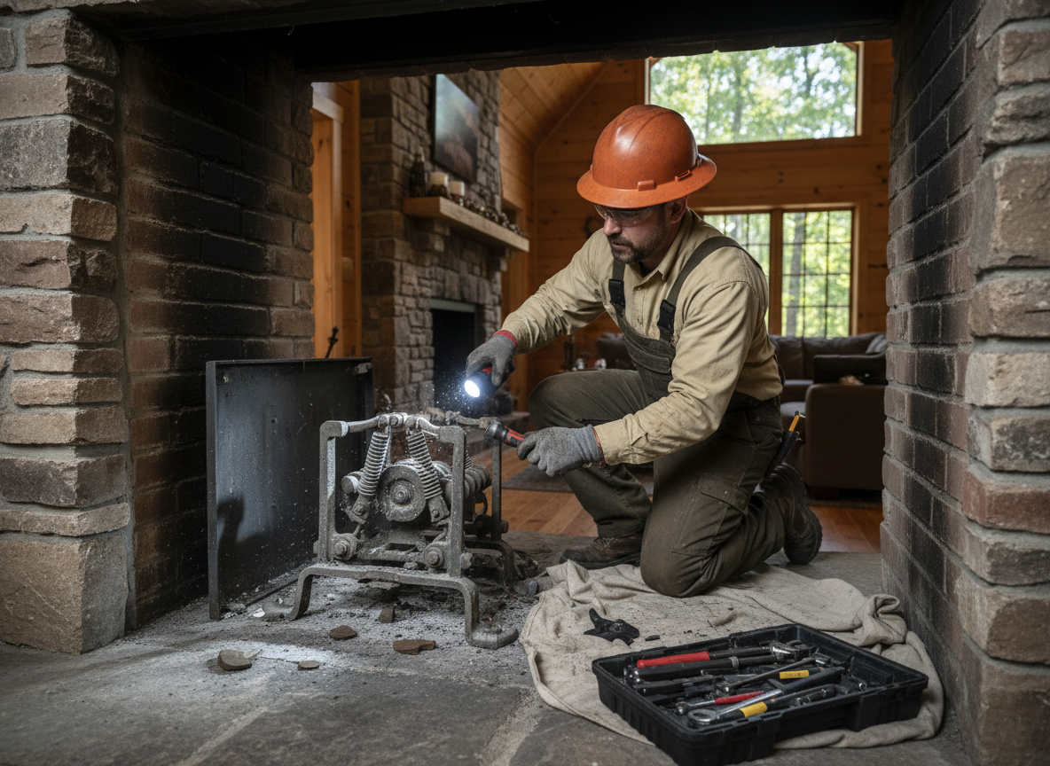 chimney damper repair in Murphy