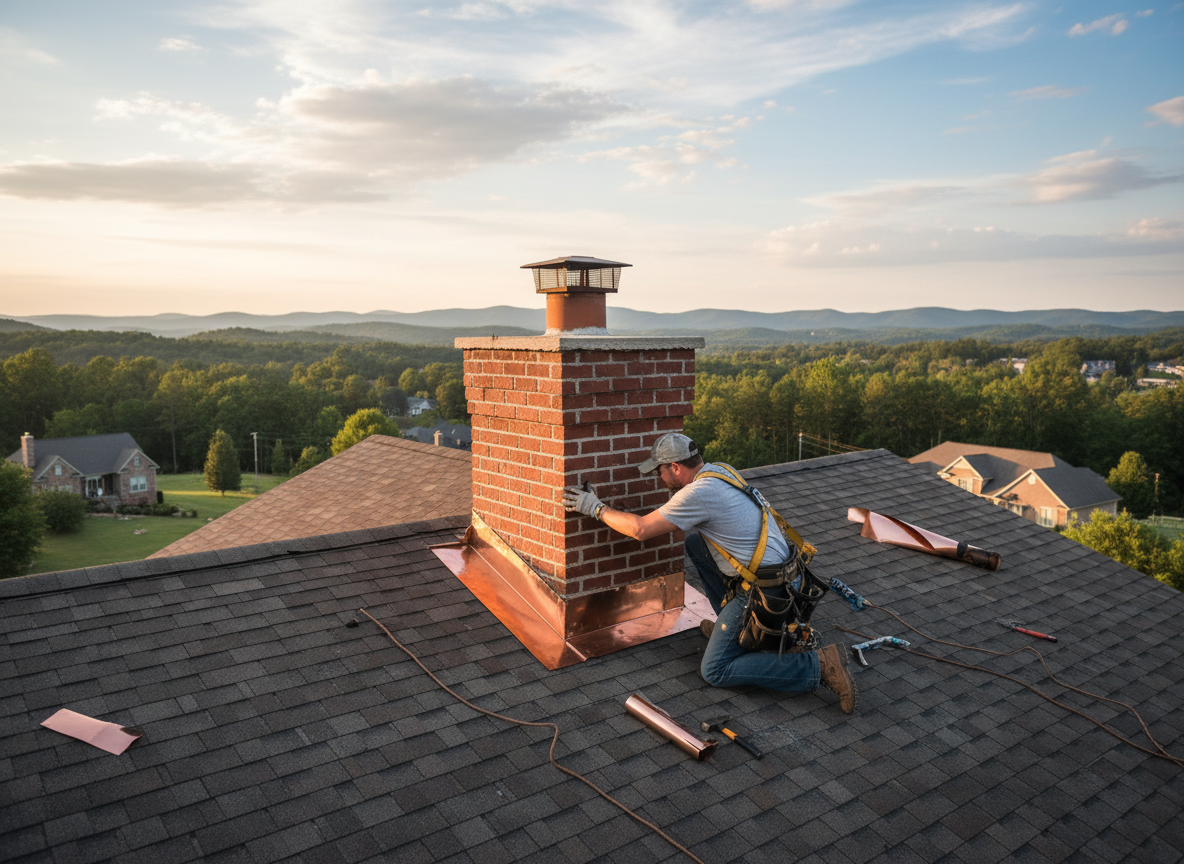 chimney flashing repair in Murphy