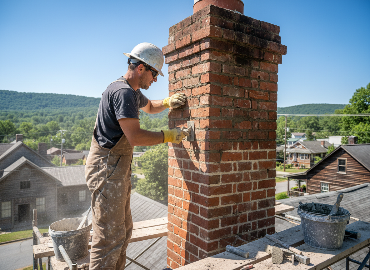 chimney mortar repair in Murphy