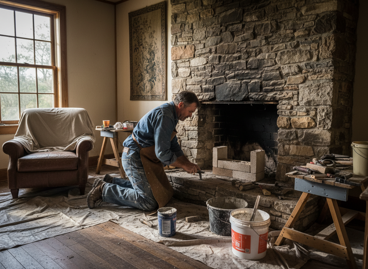 fireplace restoration in Murphy